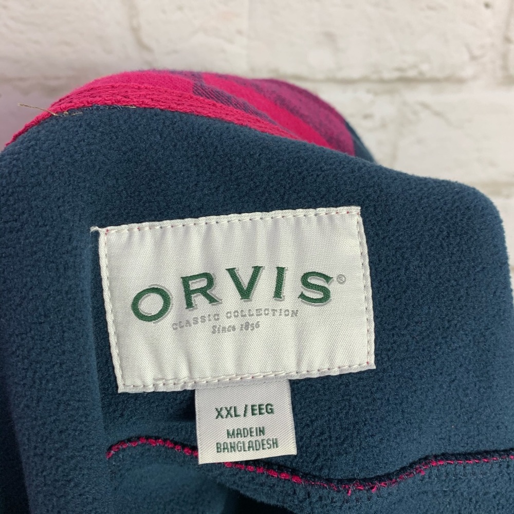 Orvis Tetons Flannel Fleece Lined Plaid Jacket Xxl - image 8